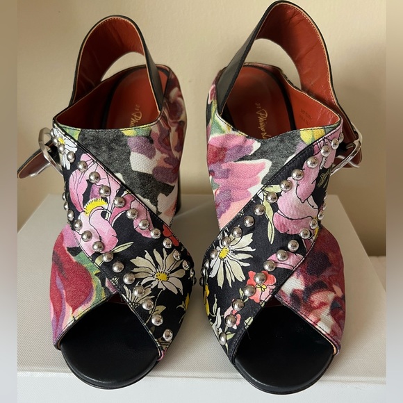 3.1 Phillip Lim Floral Patsy Studded Sandals - Picture 2 of 10